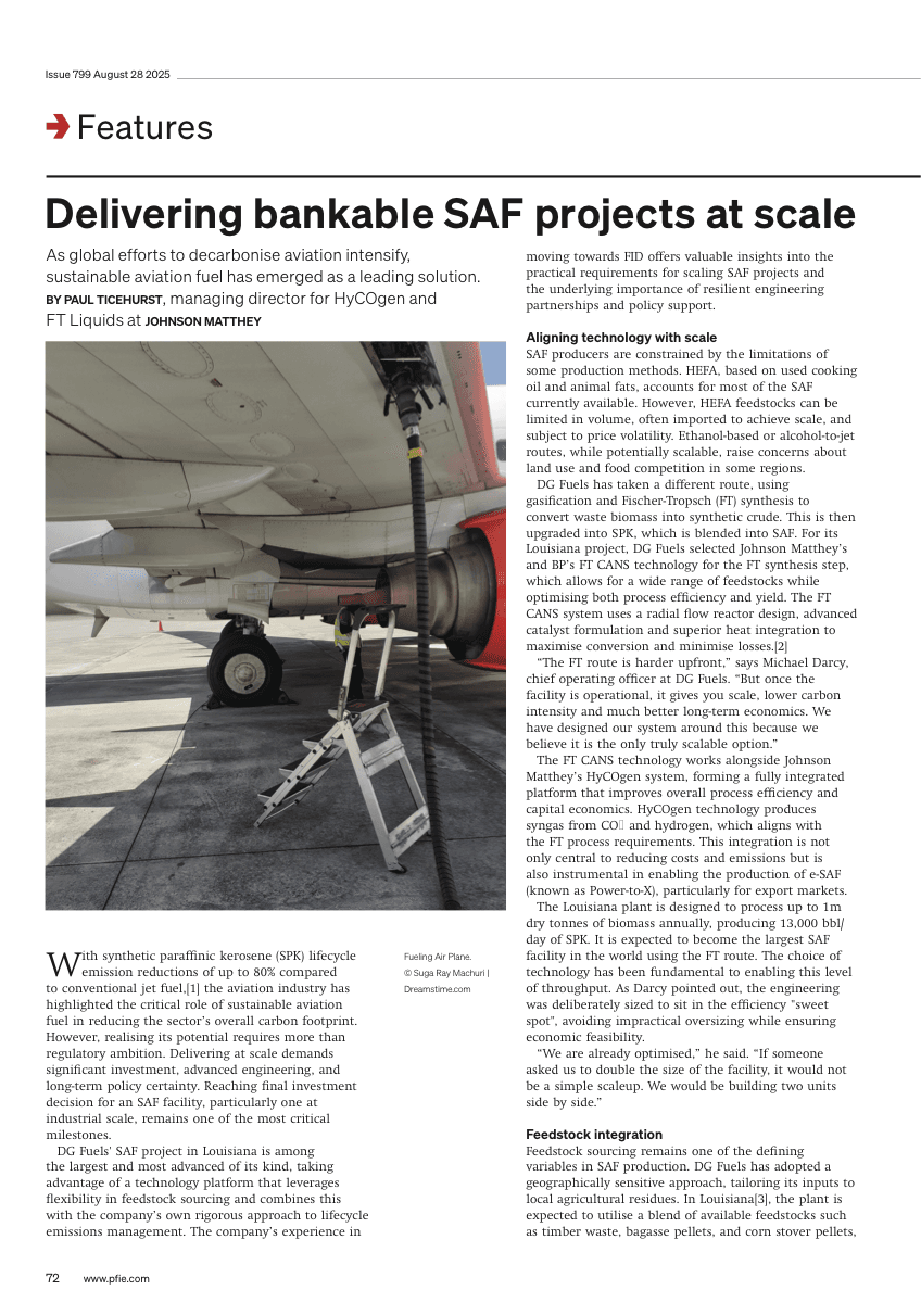 Delivering Bankable SAF Projects at Scale