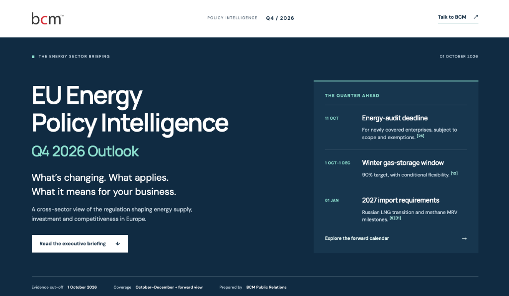 EU Energy Policy: What Should Your Business Watch in Q4?